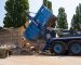 container-met-bouwafval-legen